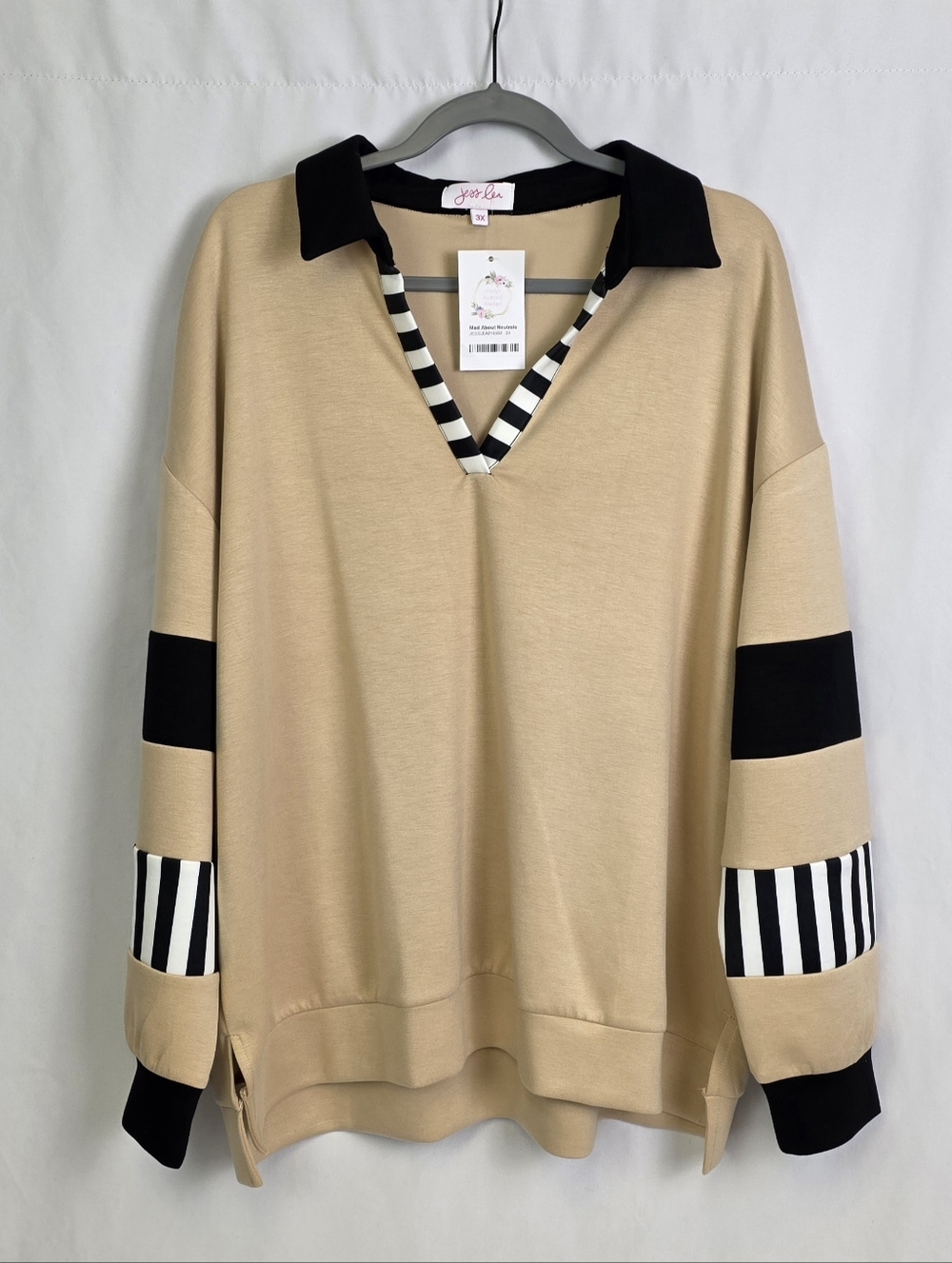Jess Lea Collared Sweatshirt Size 3X NWT